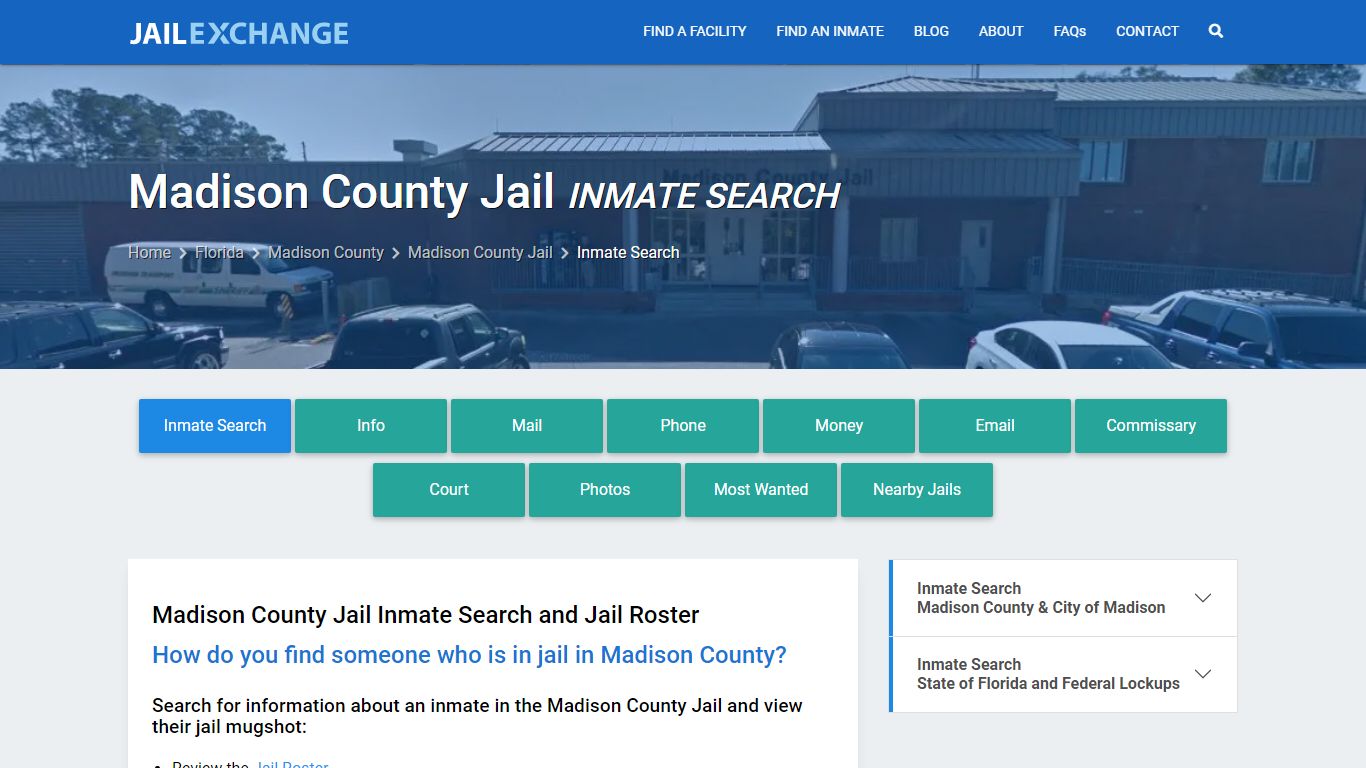 Inmate Search: Roster & Mugshots - Madison County Jail, FL